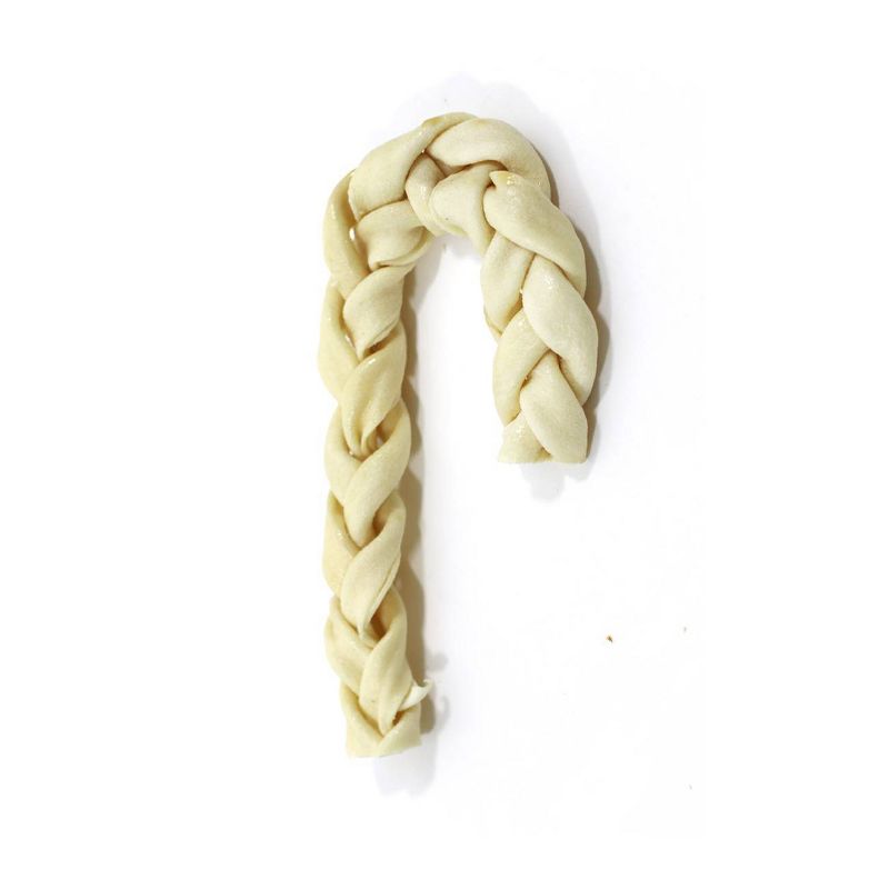 Pet Factory Happy Holiday Braided Peppermint Cane Rawhide Dog Treats - 3oz, 3 of 4