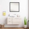 28"x28" Non-Beveled Stylish Wood Bathroom Wall Mirror Black - Amanti Art: Square, Modern Design, Wall Mount, Includes Hardware - 4 of 4