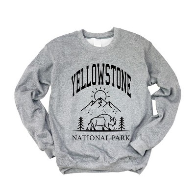 Simply Sage Market Women's Graphic Sweatshirt Yellowstone National Park Mountain