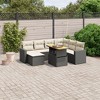 vidaXL Garden Sofa Set Black PE rattan 8 Piece Set Modular - 2 of 4