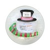 10.0 Inch Snowman Glass Plate Christmas Carrot Nose Serving Platters - 3 of 3