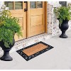A1HC Natural Coir and Rubber Black Floral Border 18"x30" Long Lasting Front Door Entry Doormat - 3 of 4