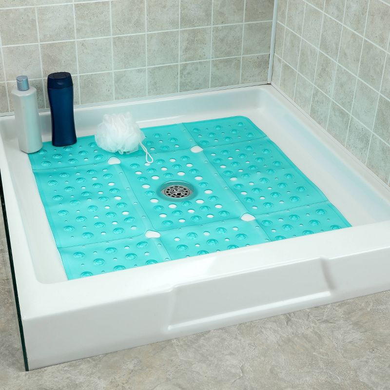 XL Non-Slip Square Shower Mat with Center Drain Hole - Slipx Solutions, 4 of 5