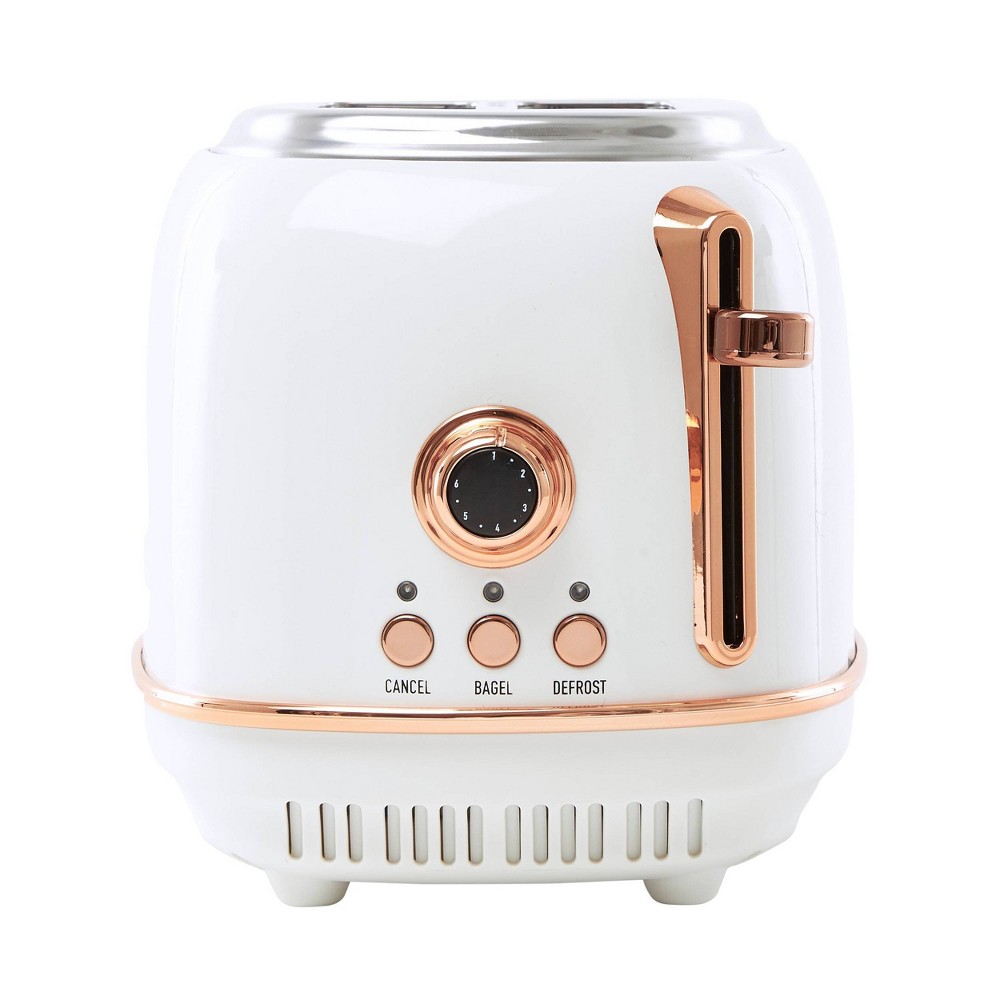Photos - Toaster Haden Heritage 2-Slice Wide Slot  - Ivory and Copper Ivory & Copper 