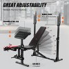 OPPSDECOR 900 LBS Weight Bench Set with Leg Extension and Curl, Workout Bench Press Set and Barbell Rack with Safety Spotter Catches, Preacher Curl - 3 of 4