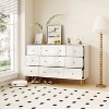 FUFU&GAGA White Sleek Dresser with 9 Drawers and Gold Knob Handles Chest - 2 of 4