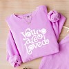 Simply Sage Market S.W.Smiley You Are So Loved Lightweight Garment Dyed Sweatshirt - 3 of 4