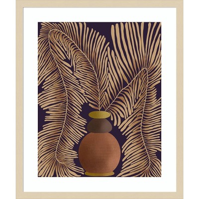 Regina Morre Svelte Natural Framed Abstract Botanical Print