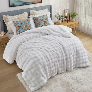 Peace Nest Ultra-Soft Tie-Dye Comforter Set with Plush Faux Fur & Reversible Shearling - 1 of 4