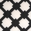 18"x18" Edie@Home 2-Tone Intricate Woven Square Indoor Outdoor Throw Pillow Black: Abstract Design, Hidden Zipper Closure - image 4 of 4