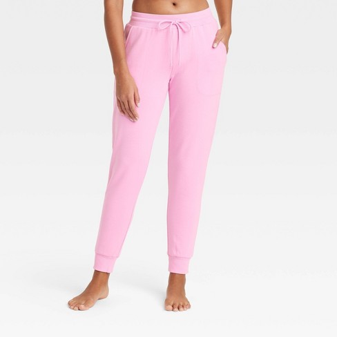 Women's Beautifully Soft Fleece Lounge Jogger Pants - Stars Above™ Pink L :  Target