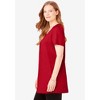 Woman Within Plus Size Perfect Short-Sleeve Scoop-Neck Henley Tunic - 4 of 4