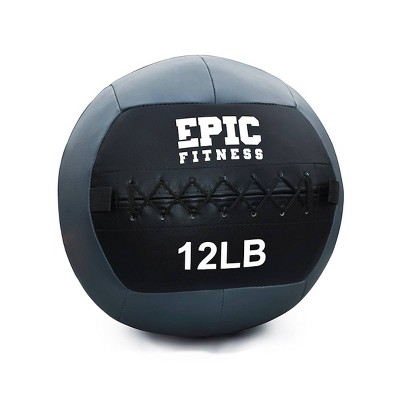 Epic Fitness USA Weighted Wall Ball - Black/Gray 12lbs