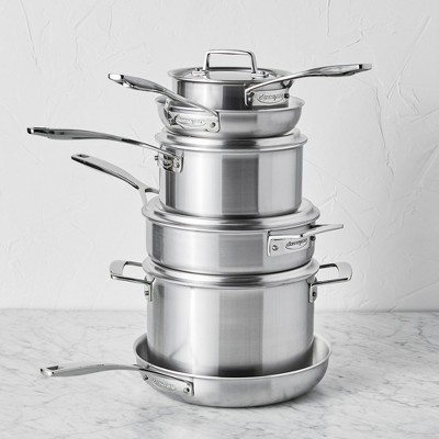 10-Piece Stainless Steel 5-Ply Cookware Set with Aluminum Core