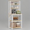 VASAGLE Coffee Bar, Bakers Rack for Kitchen with Storage, 6-Tier Kitchen Shelves with 6 Hooks, Microwave Stand, Industrial - 3 of 3