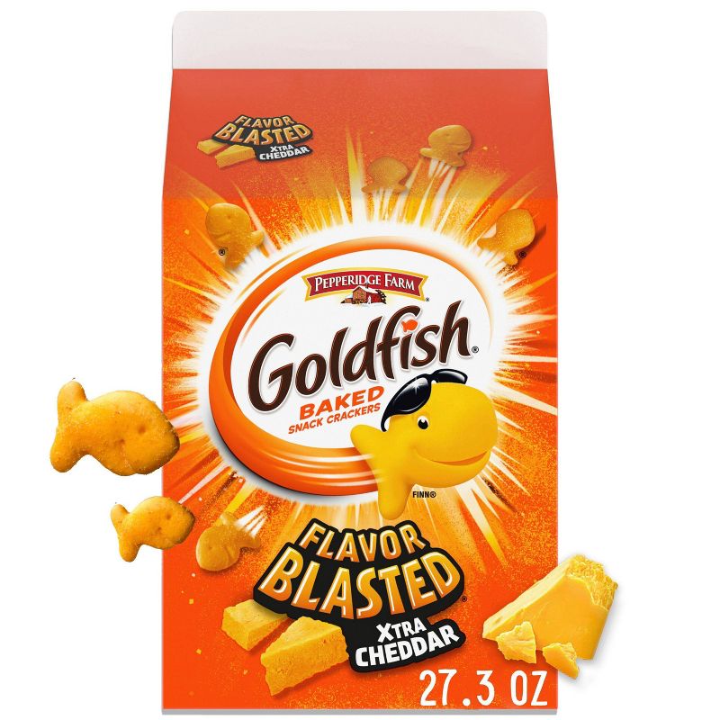 Pepperidge Farm Goldfish Flavor Blasted Extra Cheddar Snack Crackers, 1 of 7
