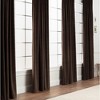 Chanasya 2pk Solid Velvet Room Darkening Grommet Window Curtain Panels - Set of 2 - 2 of 4