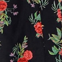 black red floral