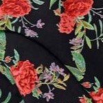 black red floral
