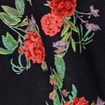 black red floral