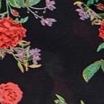black red floral