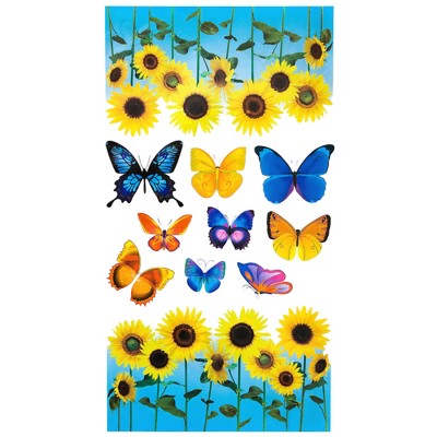 Slickblue Flying Butterflies Wall Art Decals 13" x 23.5" - Beautiful Butterfly Vinyl Stickers for Home Decor