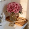 Coucheta Real Touch Hydrangea Arrangement - Lifelike Faux Flowers in Vase with Wood Bead String for Home, Available in Multiple Colors - 3 of 4