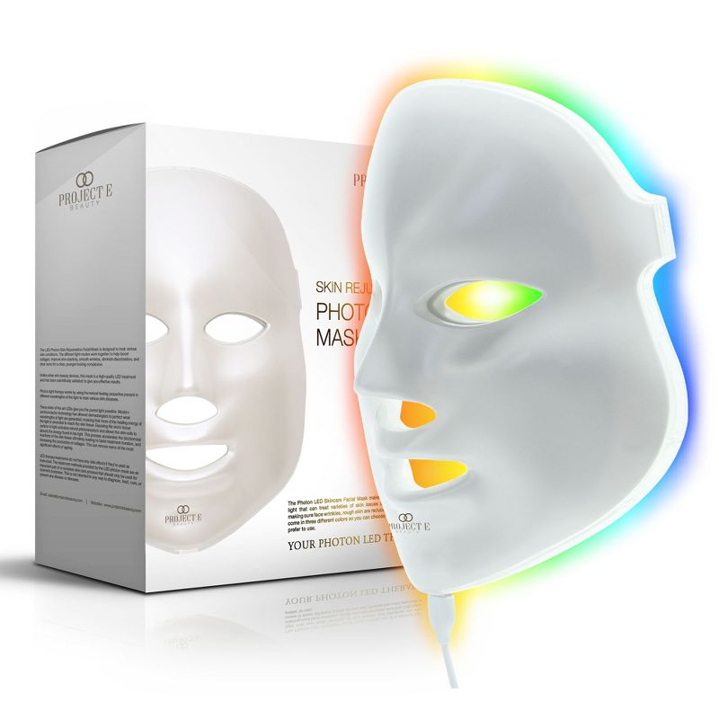 Project E Beauty LightAura | LED Light Therapy for Face | 7-Color LED Face Mask | Home Skin Rejuvenation & Anti-Aging Light Therapy | Facial Skin Care, 1 of 10