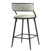NicBex Bar Stools Set of 2, Upholstered Swivel Fashion Counter Stool Chairs with Back and Metal Frame for Bar, Kitchen - 3 of 4