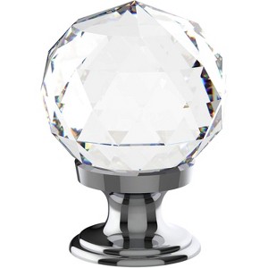 attop 10 Pack Clear Crystal with Chrome Plated Drawer Knobs - 1 of 4