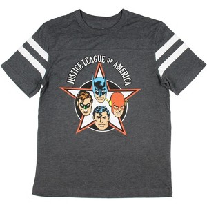 Seven Times Six DC Comics Justice League of America Comic Book Men's Grey Short Sleeve T-shirt - 1 of 2
