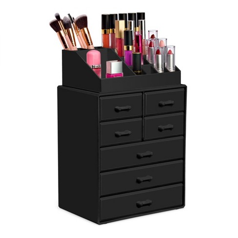 Sorbus Medium 7 Drawer Makeup Organizer Case With Lipstick Slots