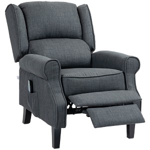 Vibrating Massage Recliner Chair with Heat, Wingback Push Back Reclining Chair for Living Room - 1 of 4