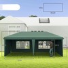 Resenkos Patio Garden Pergola, Pergola Canopy,10' x 20' Pop Up Canopy Tent with 4 Sidewalls, Instant Gazebo with Carry Bag, Green - 2 of 4