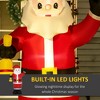 Whisen 8FT Christmas Inflatable Santa Claus Ringing Bell, Outdoor Blow-Up Yard Decoration with LED Lights Display - Multicolor - 3 of 4