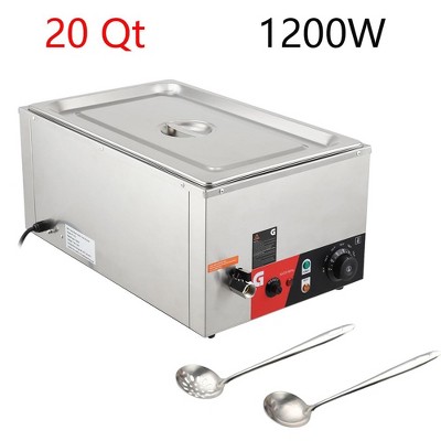 Commercial Electric Food Warmer 1200W  Steam Table With Temp Control