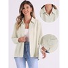 Allegra K Women's Ruch Button Down Long Sleeve Casual Collar Lapel Shirt - 2 of 4