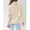 Womens Pullover Turtleneck Sweater Ribbed Knit Sweater Long Sleeve Chunky Sweater Loose Fit Knitwear Pullover Jumper Tops - 2 of 4