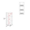 TOAOTBNBO Display Bookcase with 3 Open Compartments, Small Bookshelf Storage Organizer for Tight Space, Freestanding Book Shelf for Bedroom, White - 3 of 4