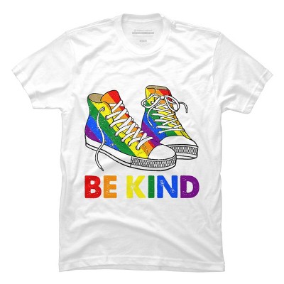 Adult Design By Humans Be Kind Sneakers LGBTQIA PrideBy Legato Tendo T-Shirt