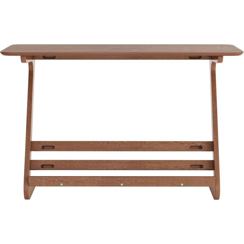 Lakeview MDF Desk Rubber Wood Walnut - ZM Home, 5 of 14