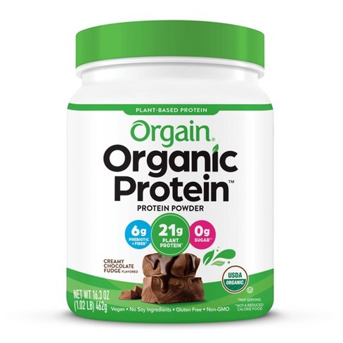 Orgain Organic Vegan Plant Based Protein Powder - Creamy Chocolate Fudge - 16.32oz - image 1 of 4
