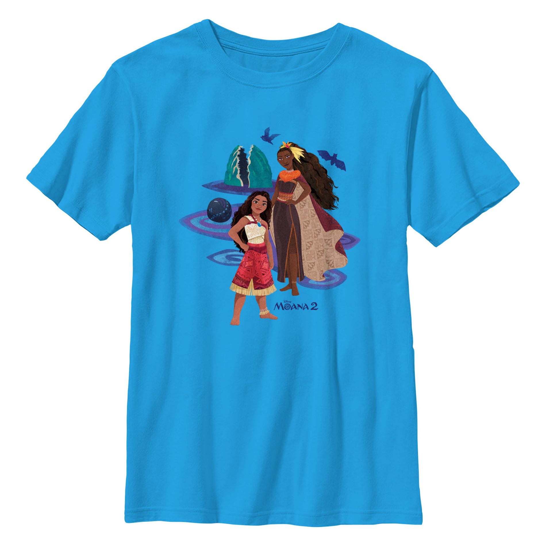 Boy's Moana 2 Matangi and Moana  T-Shirt - Turquoise - Medium