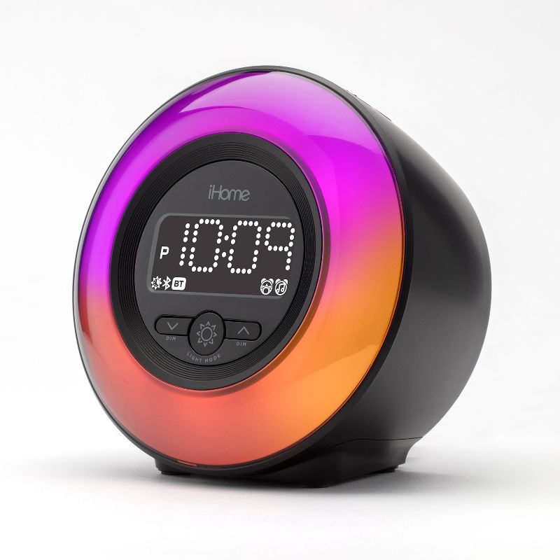 iHome Bluetooth color changing alarm clock radio with USB chagring, 1 of 10