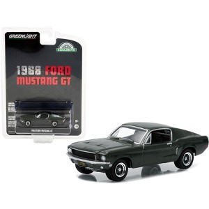 1968 Ford Mustang GT Fastback Highland Green Metallic "Hobby Exclusive" 1/64 Diecast Model Car by Greenlight - 1 of 3