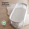 KeaBabies Organic Bassinet Sheet for Baby Girls, Boys, 2-Pack Soothe Bassinet Fitted Sheets, Bedside Bassinet Mattress Sheet - 2 of 4