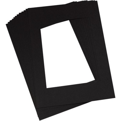 Pacon Pre-Cut Mat Frames, 9 x 12 Inches, Black, pk of 12