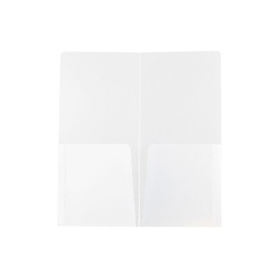 Jam Paper Heavy Duty Plastic Two-pocket Mini Folders 4 1/4 X 9 1/8 ...
