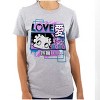 Kanji Style Betty Boop Love XOXO Womens Graphic T Shirt Tees Brisco Brands - 2 of 3