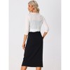 INSPIRE CHIC Women's 3/4 Sleeve Open Front Mesh Sheer Chiffon Bolero Shrug - 3 of 4